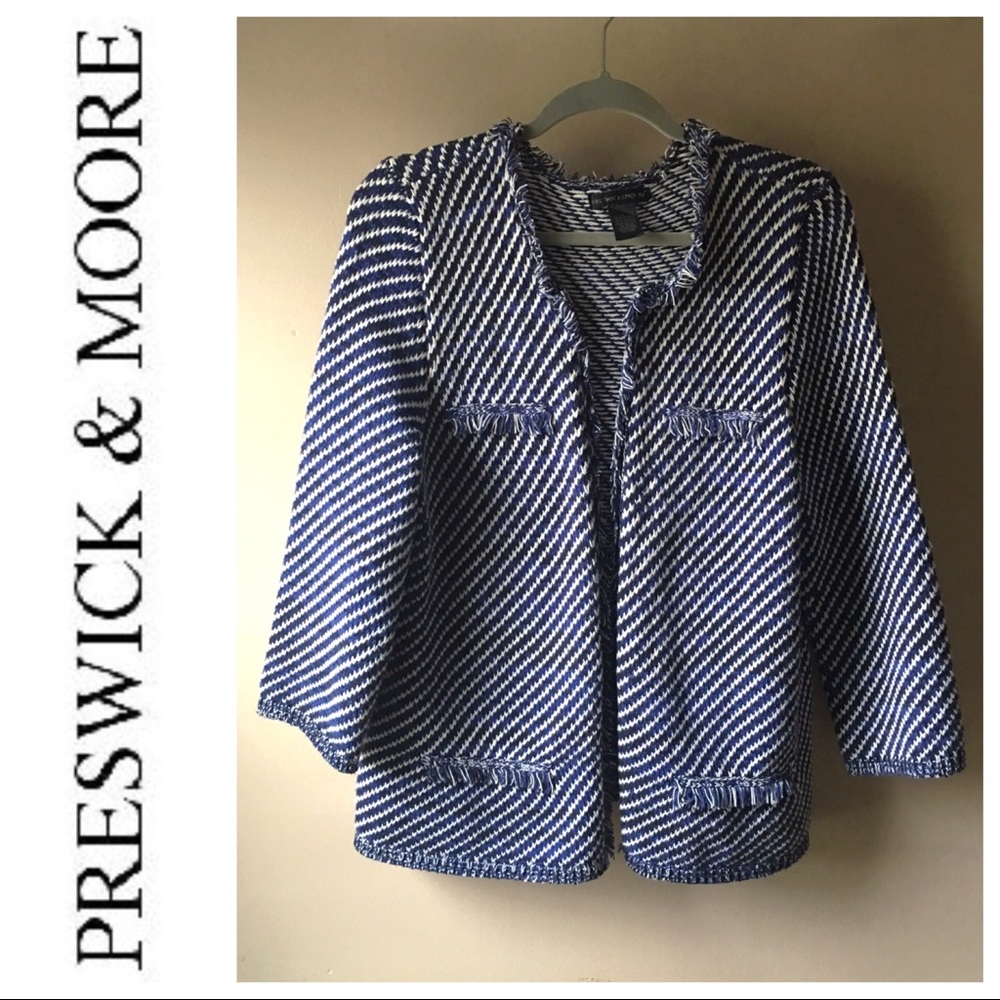 Preswick & Moore Fringed Open Cardigan